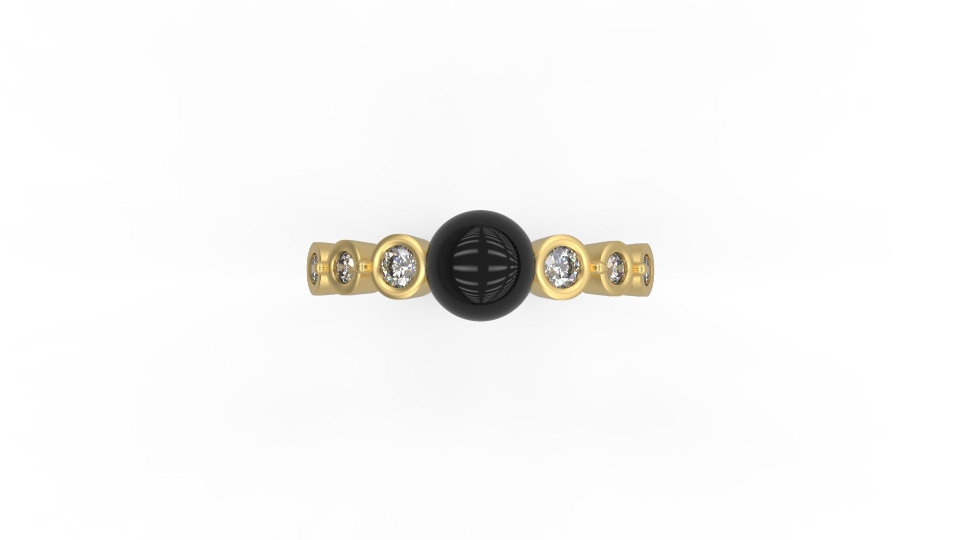 Minimalist Pearl Ring 270 3D print model_4