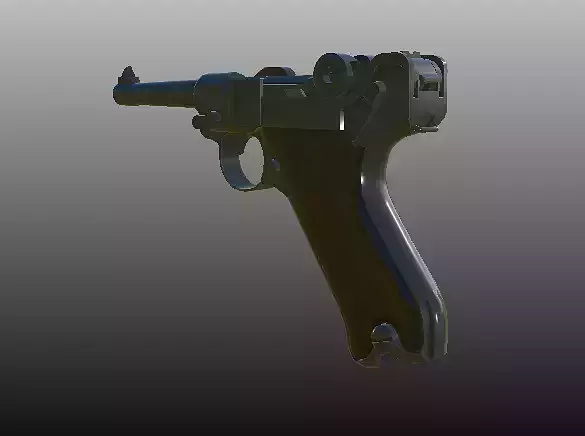 The German Luger P08 Gun 3D model