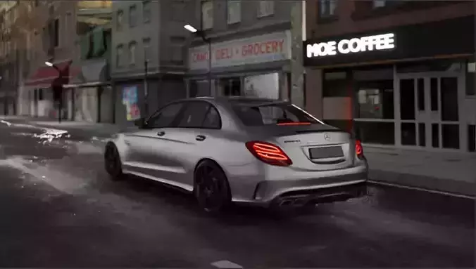 Mercedes C63 Amg Sedan 2019 Free 3D model