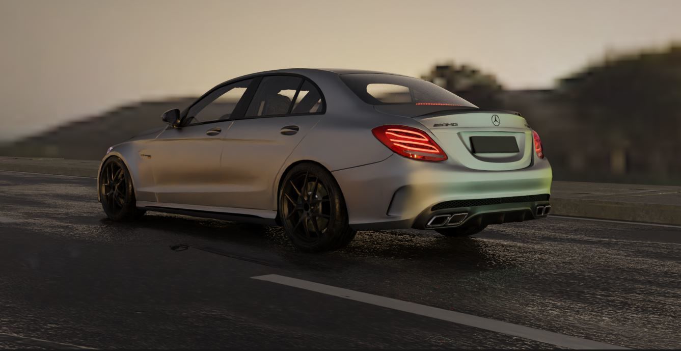 Mercedes C63 Amg Sedan 2019 Free 3D model_2