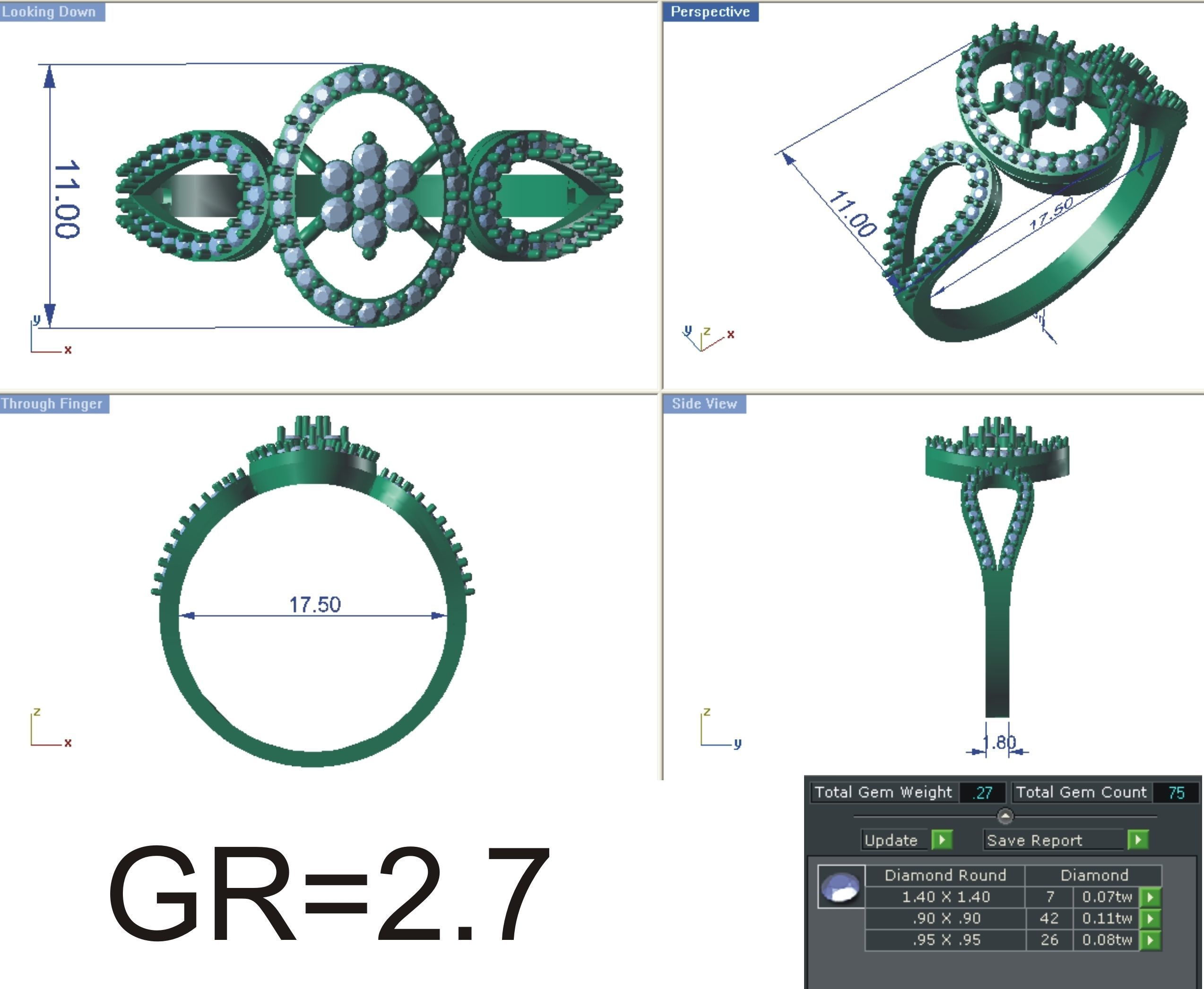 Minimalist Ring 283 3D print model_7