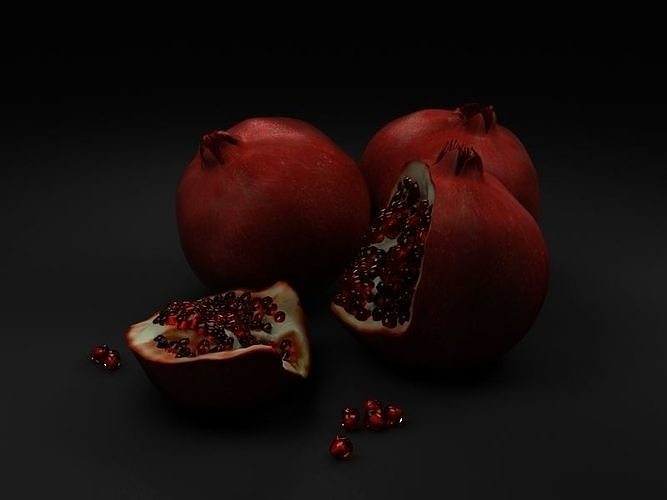 Pomegranate garnet 3D model 7