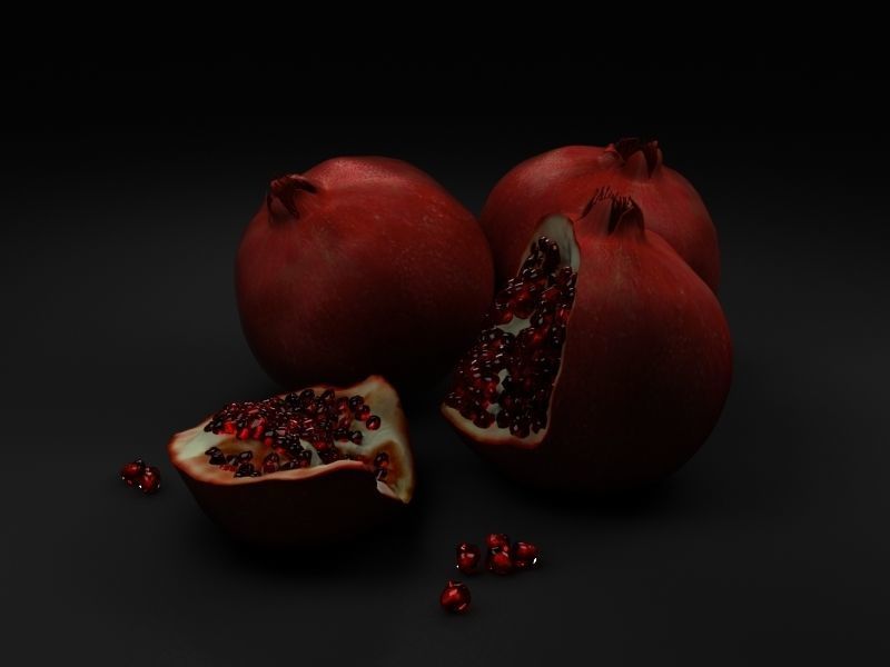 Pomegranate garnet 3D model_7