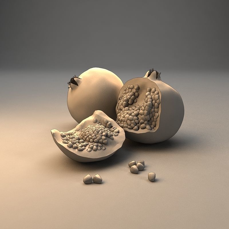 Pomegranate garnet 3D model_9