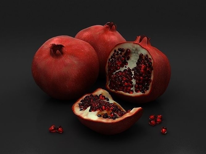 Pomegranate garnet 3D model 6