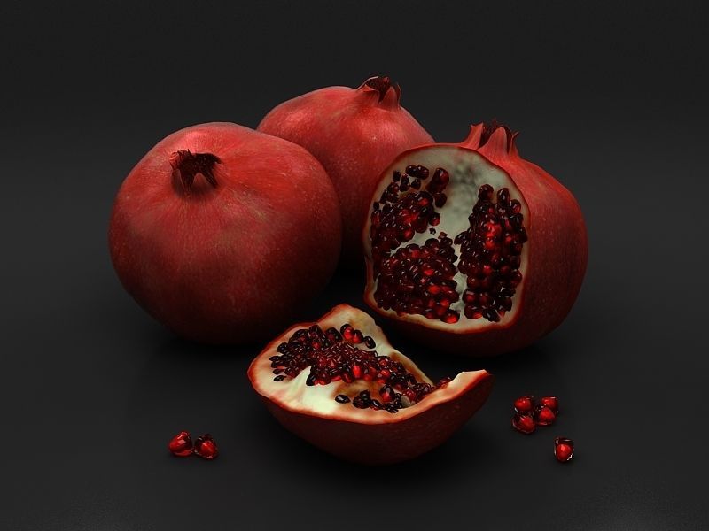 Pomegranate garnet 3D model_6