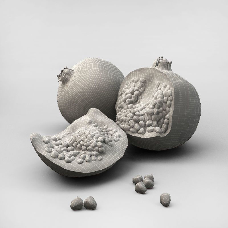 Pomegranate garnet 3D model_8