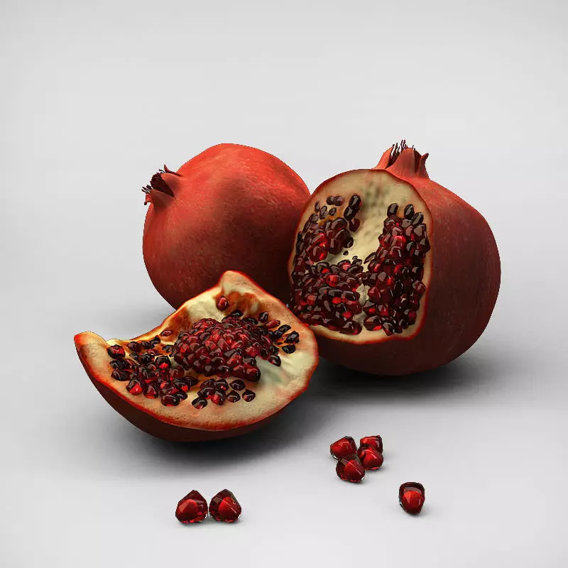 Pomegranate garnet 3D model_0
