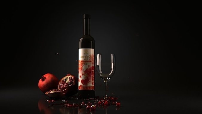 Pomegranate garnet 3D model 3