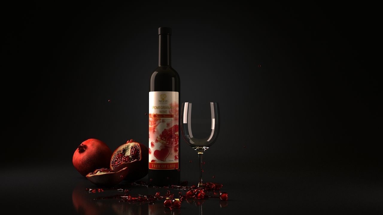 Pomegranate garnet 3D model_3