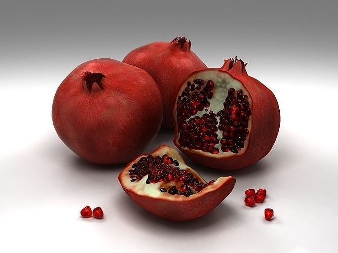 Pomegranate garnet 3D model 4