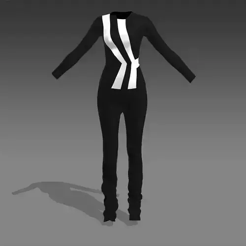 SUIT BLACK AND WHITE COLOR BLOCK MODERN ELEGANCE