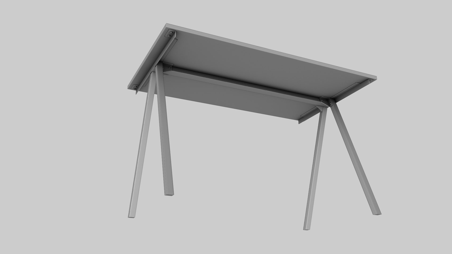 Furniture Set IKEA TROTTEN - Table Cabinet Drawer unit Low-poly 3D model_8