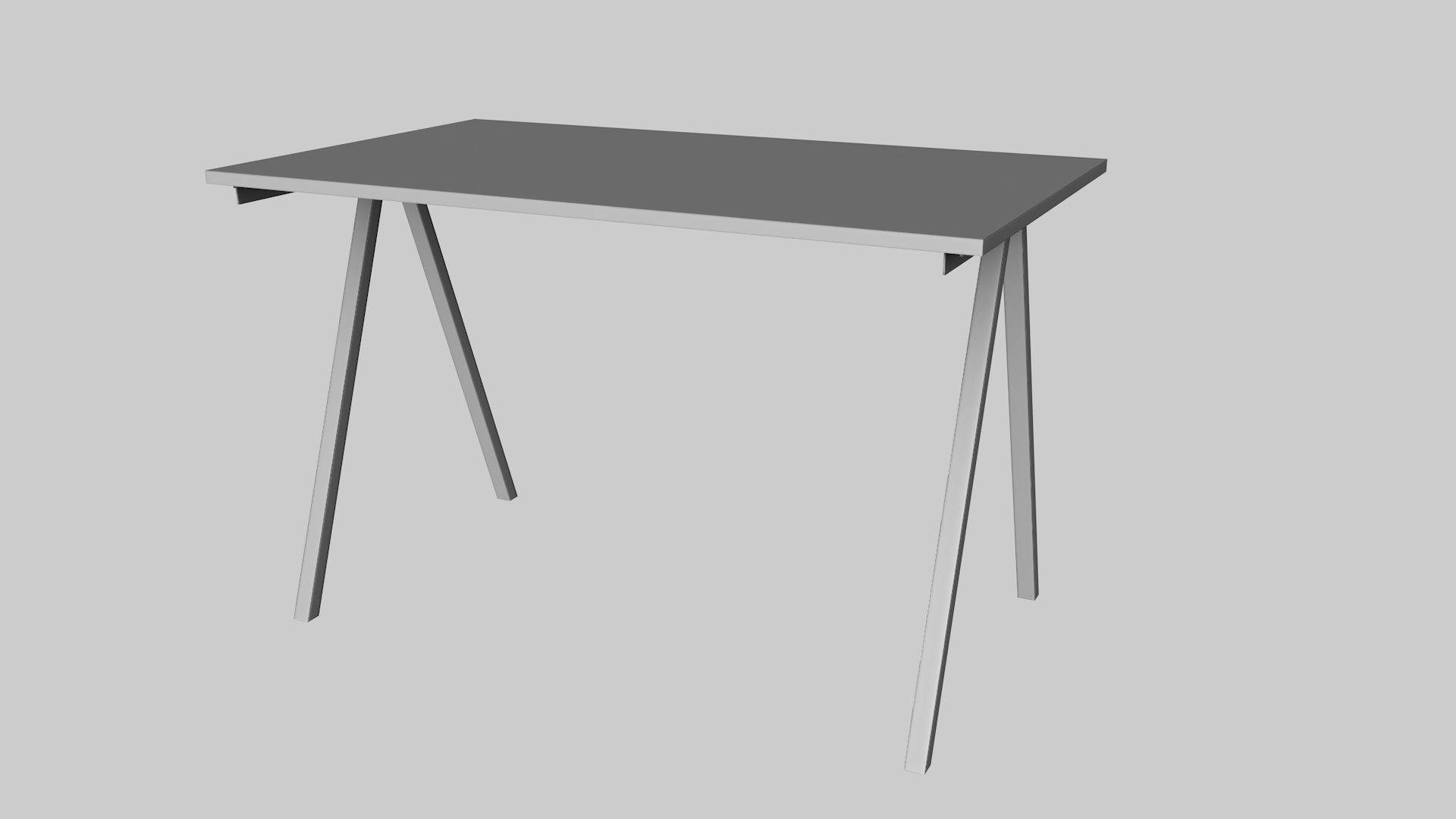 Furniture Set IKEA TROTTEN - Table Cabinet Drawer unit Low-poly 3D model_6