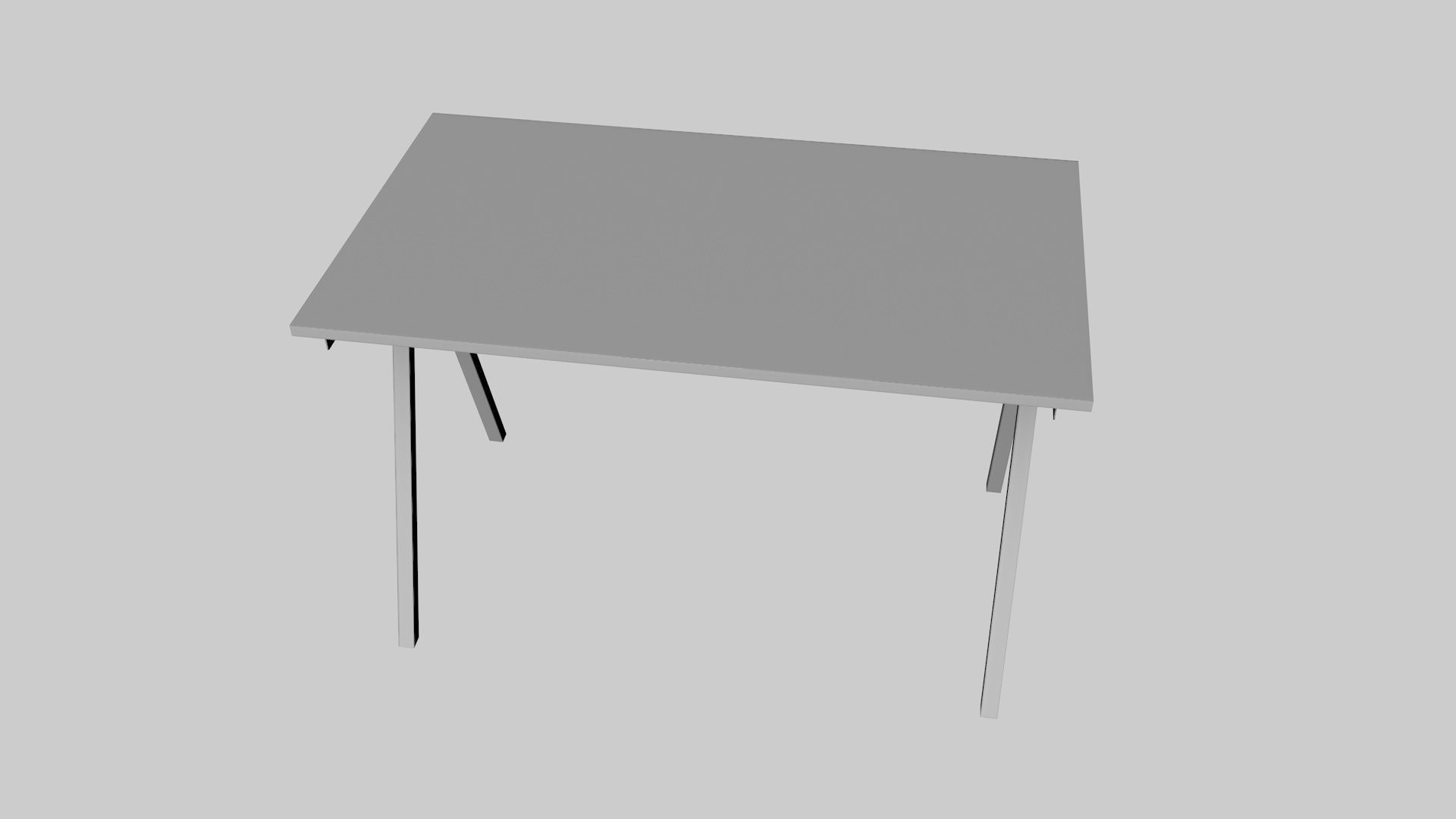 Furniture Set IKEA TROTTEN - Table Cabinet Drawer unit Low-poly 3D model_7