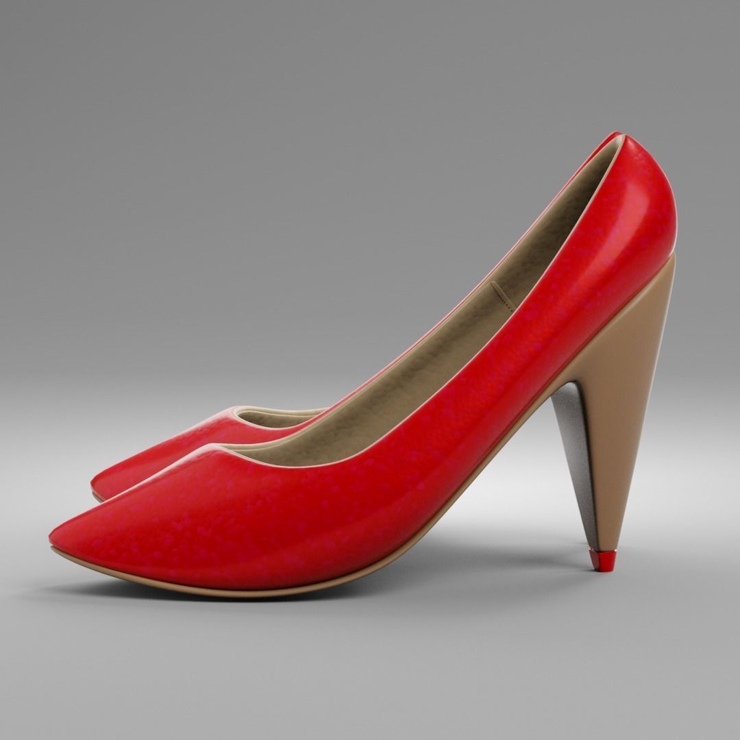 High heeled 3D model_2