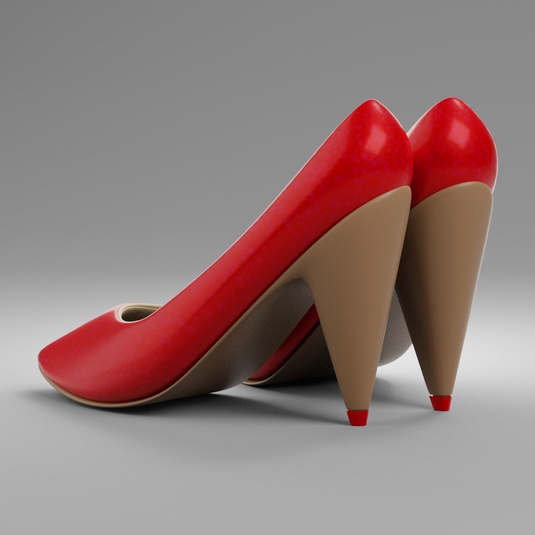 High heeled 3D model_3