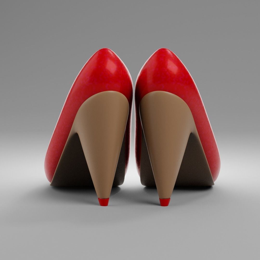 High heeled 3D model_4