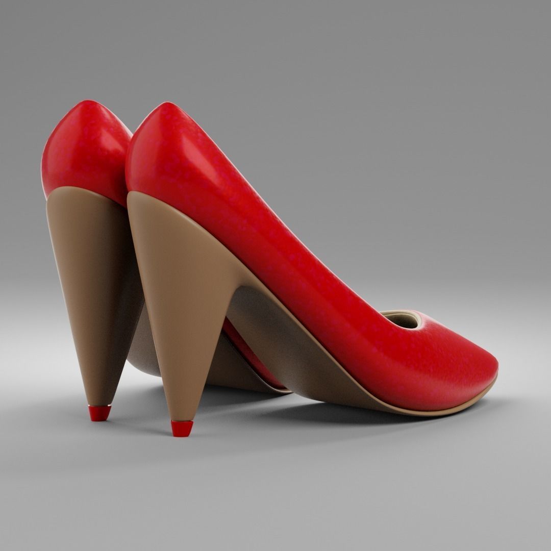 High heeled 3D model_5