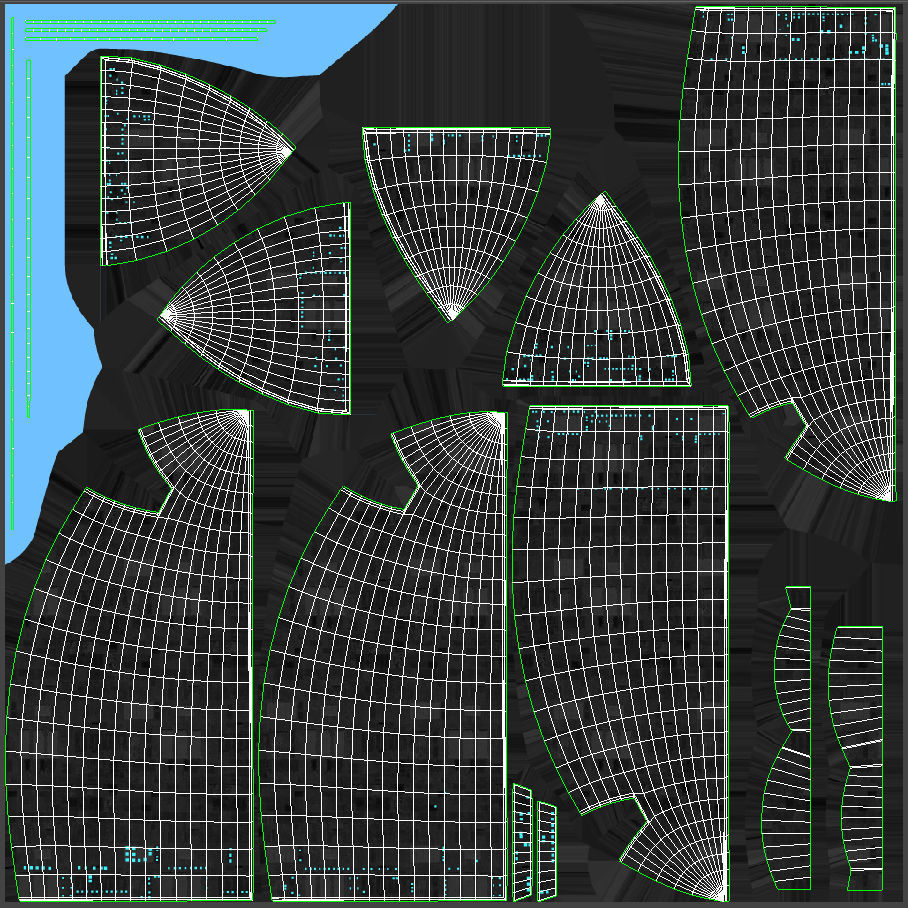 Space Station oval sphere Spaceship Borg Low-poly 3D model_7