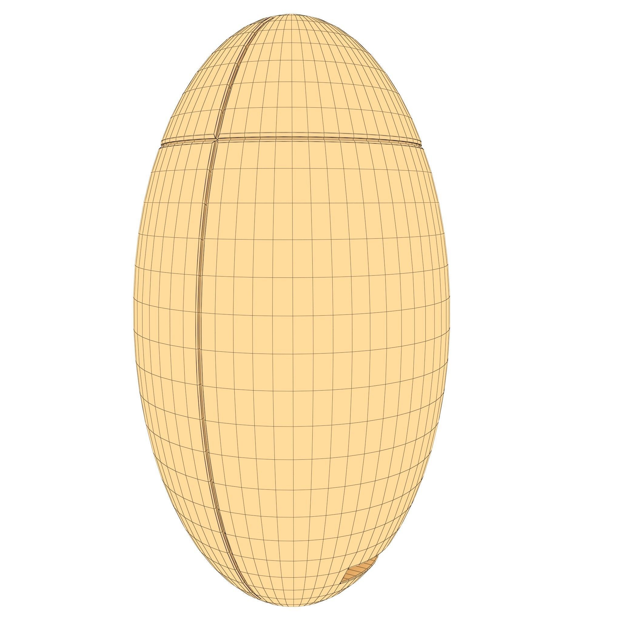 Space Station oval sphere Spaceship Borg Low-poly 3D model_6