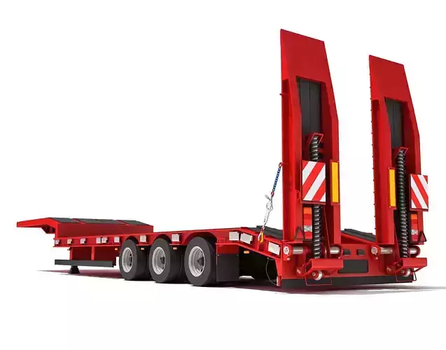 Low Loader Semi Trailer 3D model