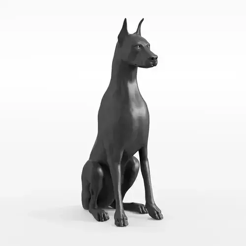 Dobermann statuette