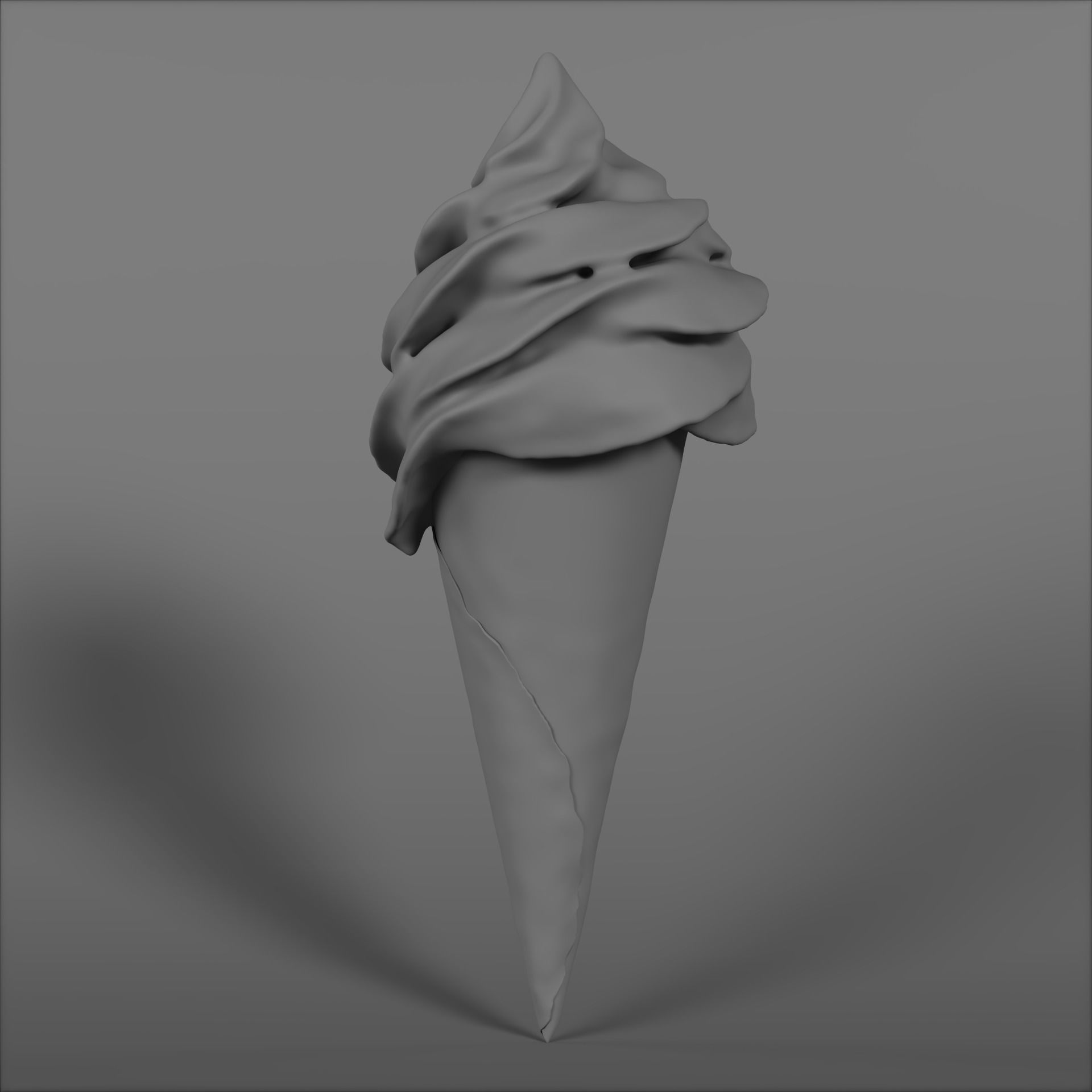 Soft Serve Ice Cream FBX and textures 3D model_10