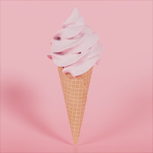 Soft Serve Ice Cream FBX and textures 3D model 2