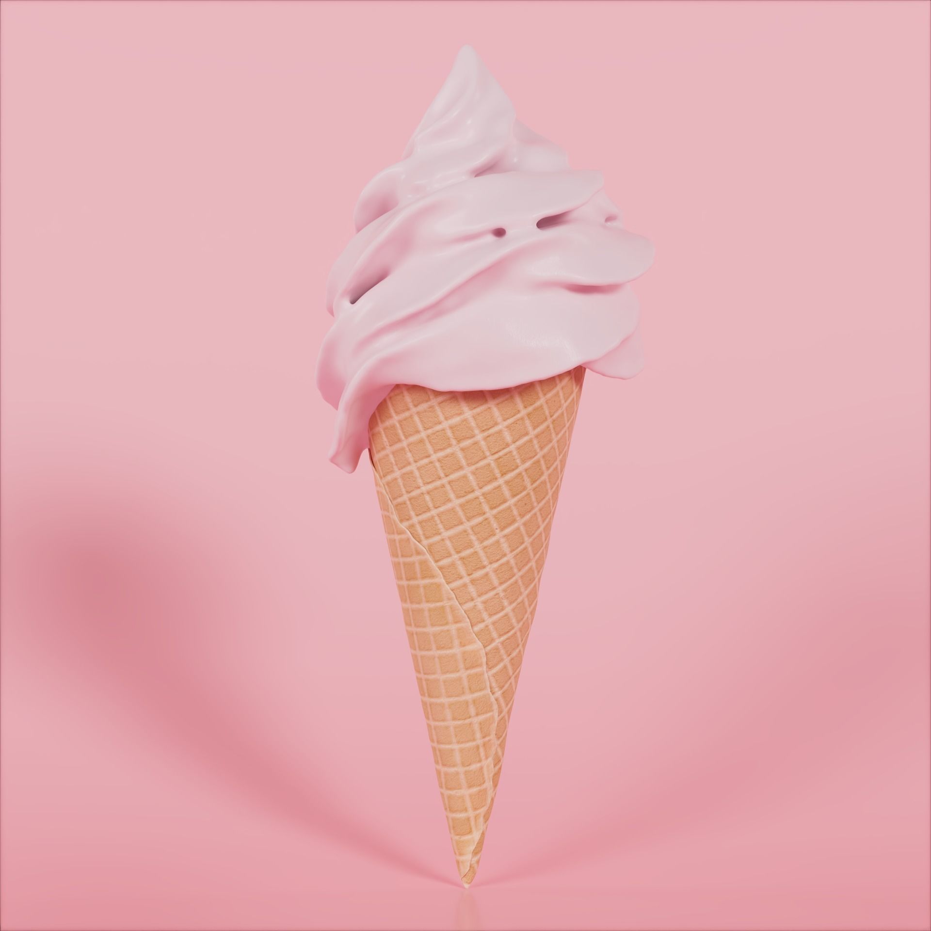 Soft Serve Ice Cream FBX and textures 3D model_4