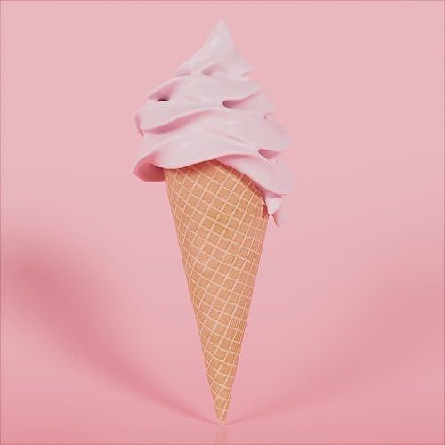 Soft Serve Ice Cream FBX and textures 3D model 3