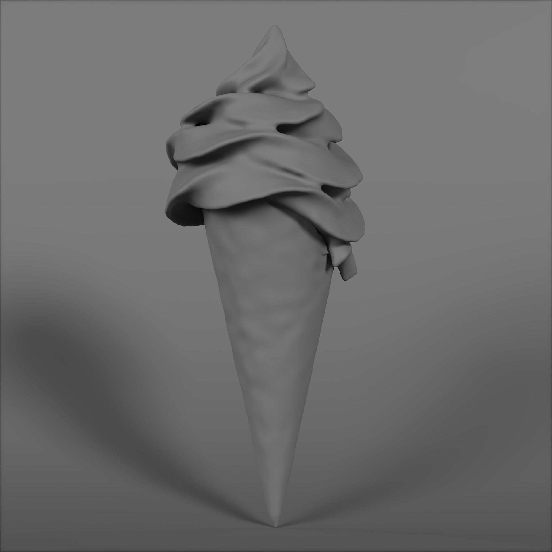 Soft Serve Ice Cream FBX and textures 3D model_8
