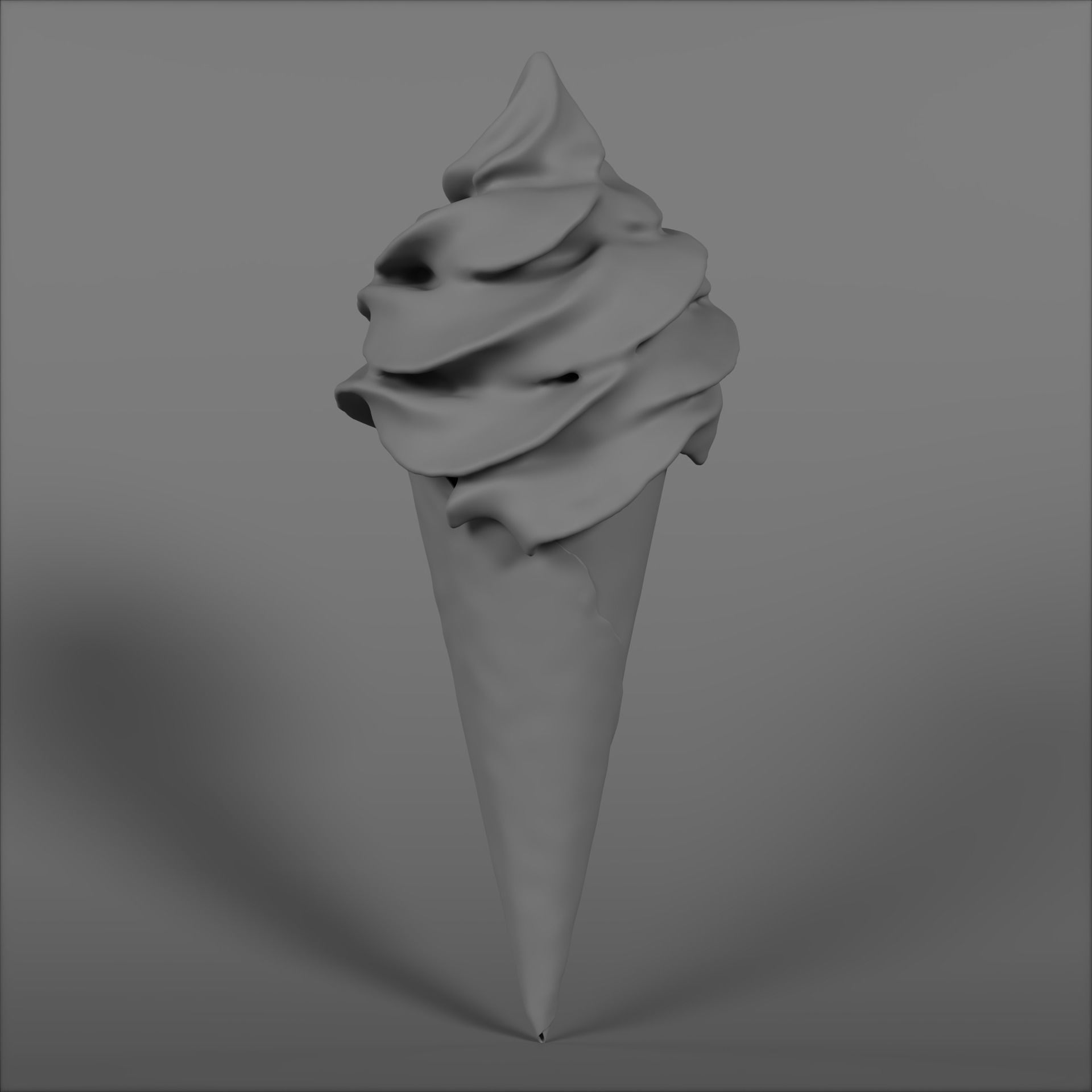 Soft Serve Ice Cream FBX and textures 3D model_7