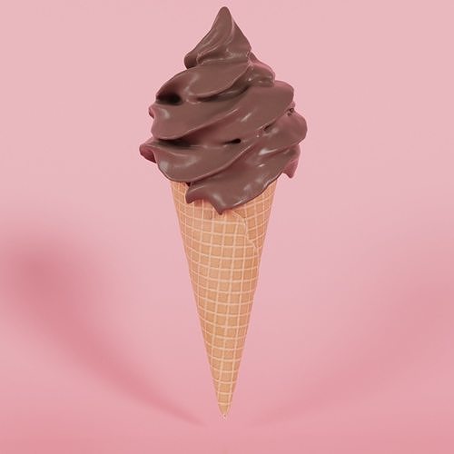Soft Serve Ice Cream FBX and textures 3D model 6