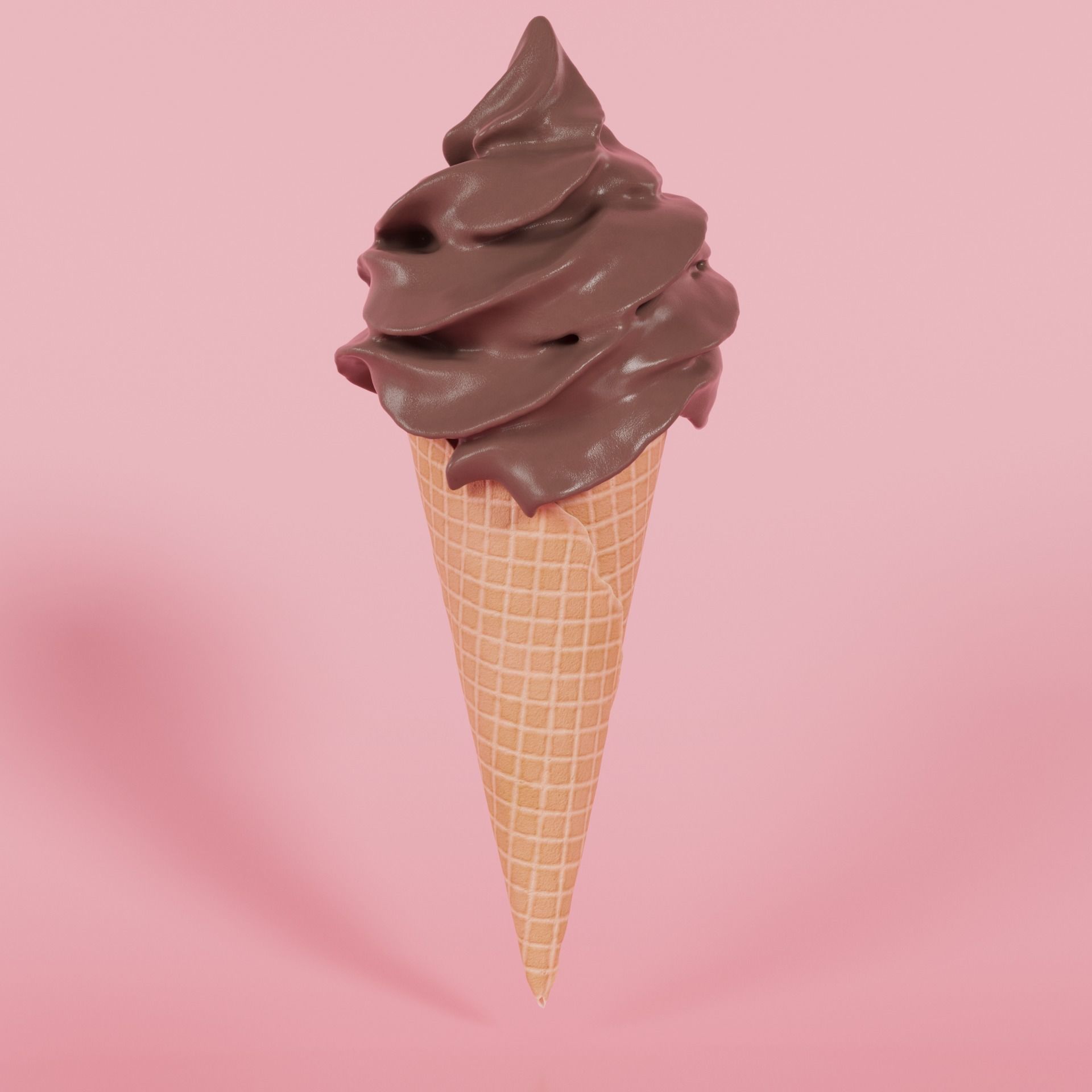 Soft Serve Ice Cream FBX and textures 3D model_5