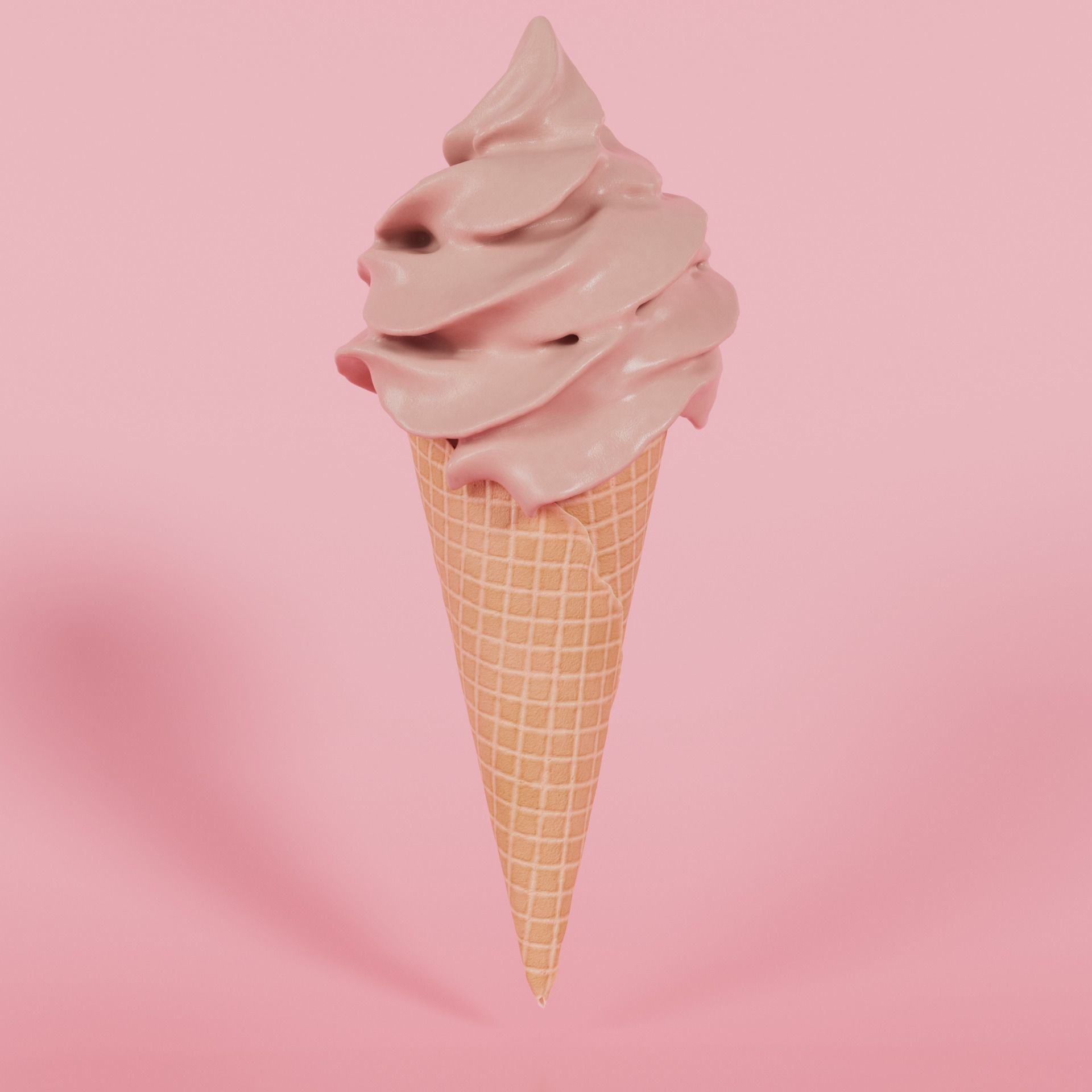 Soft Serve Ice Cream FBX and textures 3D model_6