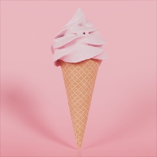 Soft Serve Ice Cream FBX and textures 3D model 4