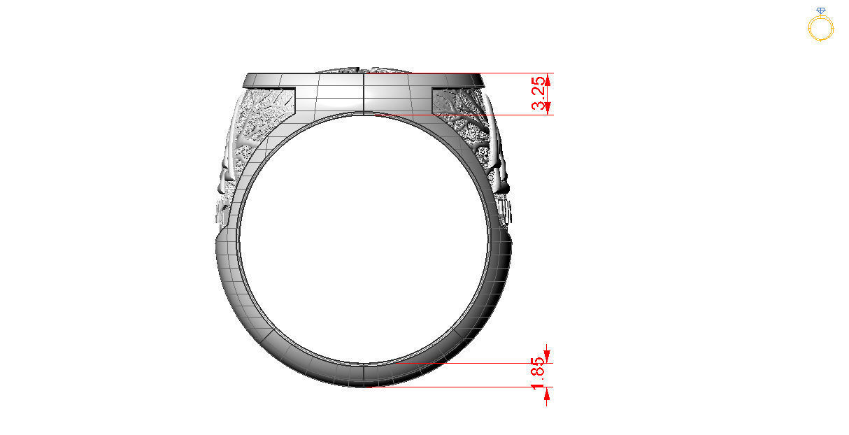 Tree of life viking ring 3D print model_8
