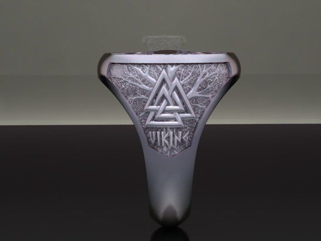 Tree of life viking ring 3D print model_2