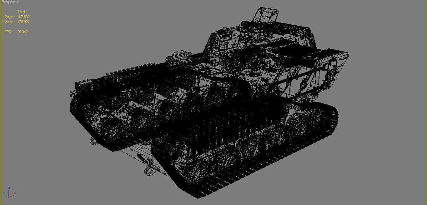 Concept Tank 2-Clay Version 3D model_9