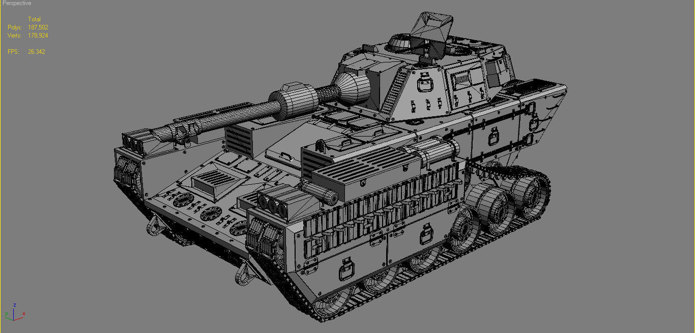 Concept Tank 2-Clay Version 3D model_10