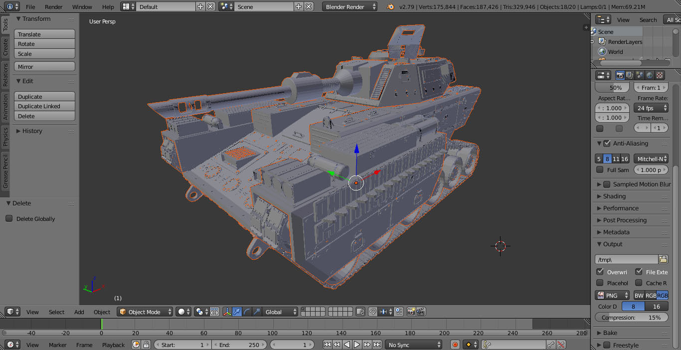 Concept Tank 2-Clay Version 3D model_7