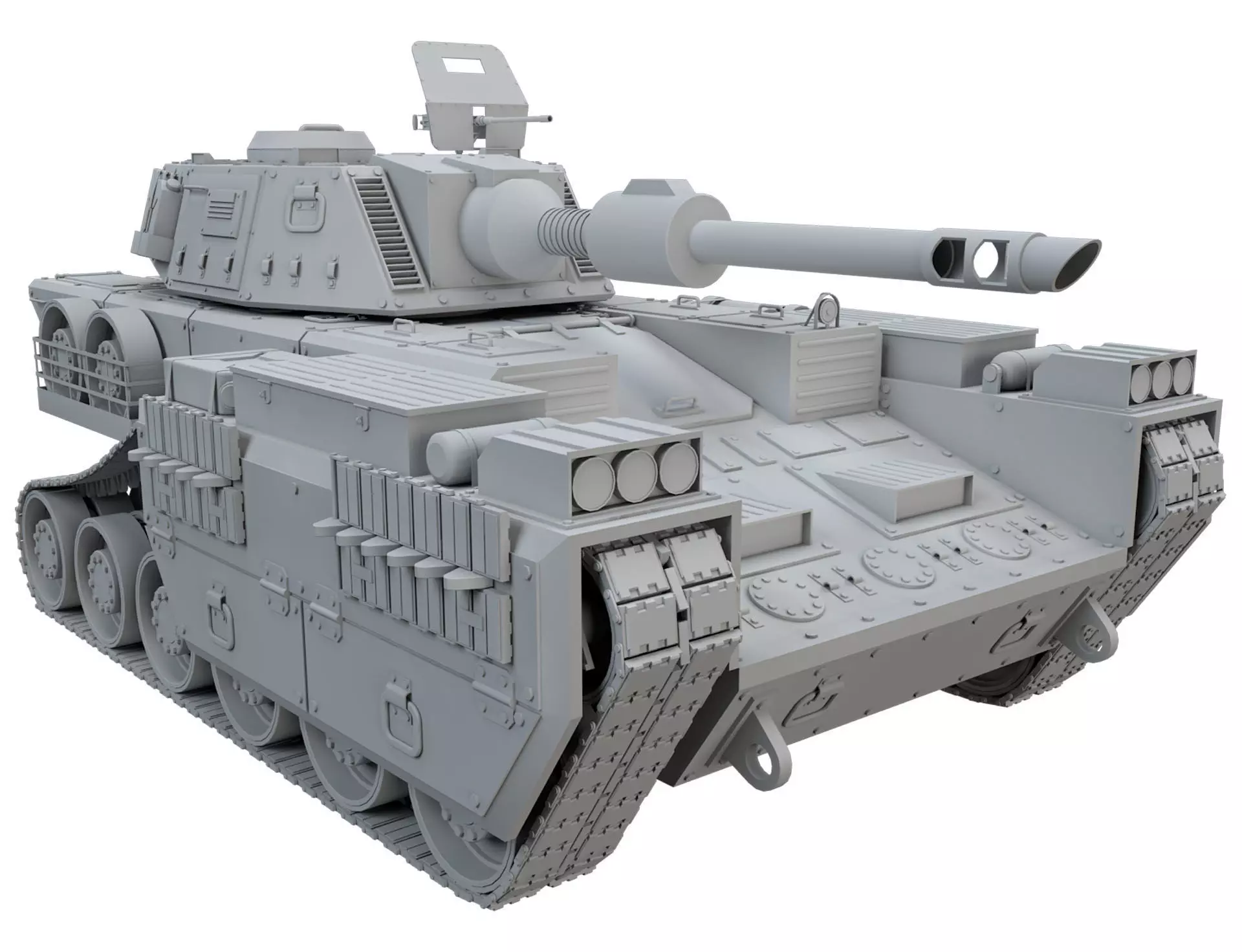 Concept Tank 2-Clay Version 3D model_0