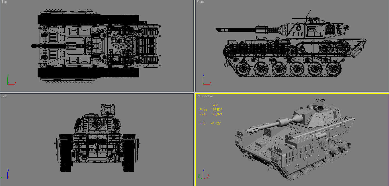 Concept Tank 2-Clay Version 3D model_12