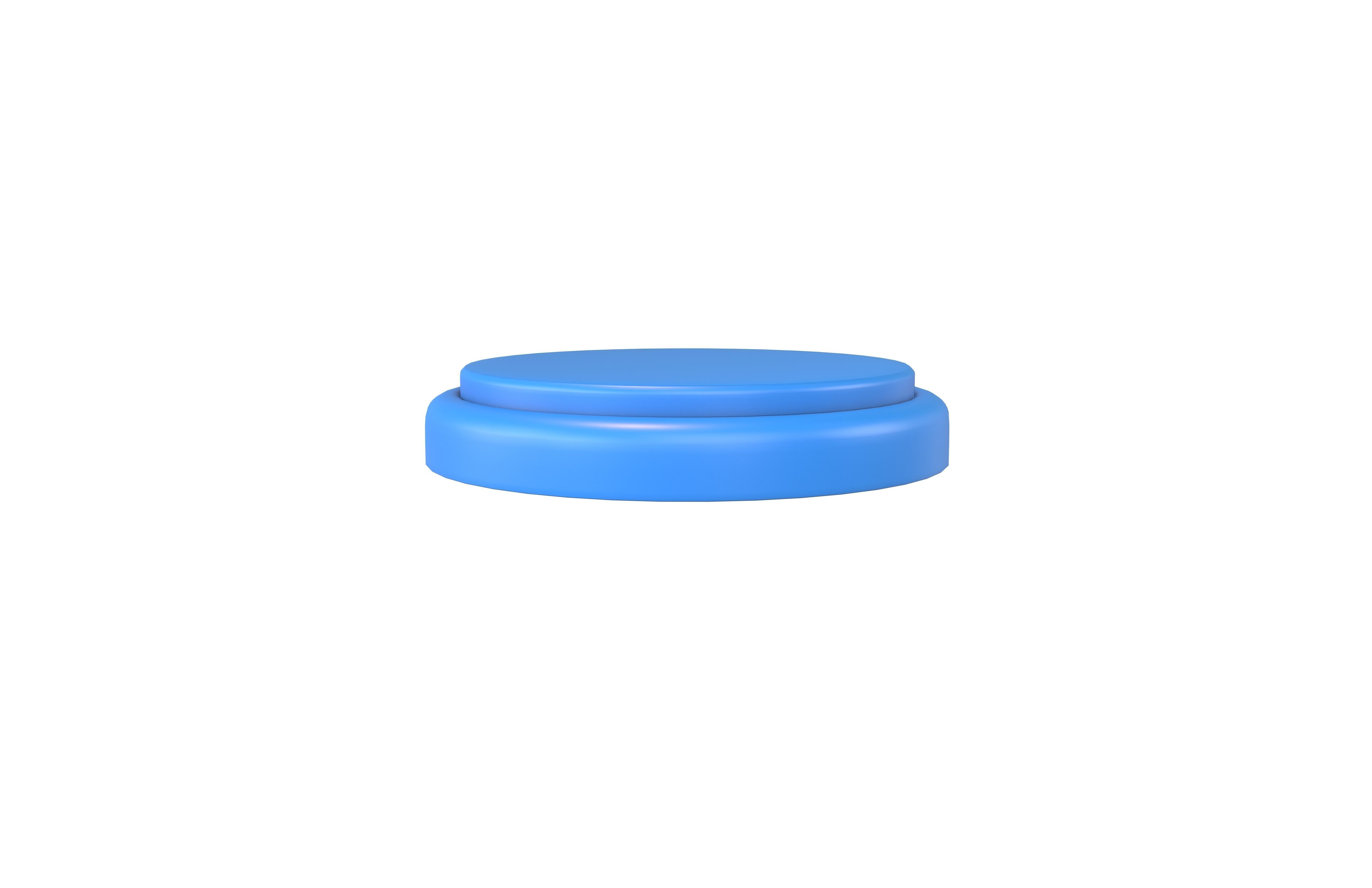 Round Button V1 002 Low-poly 3D model_2