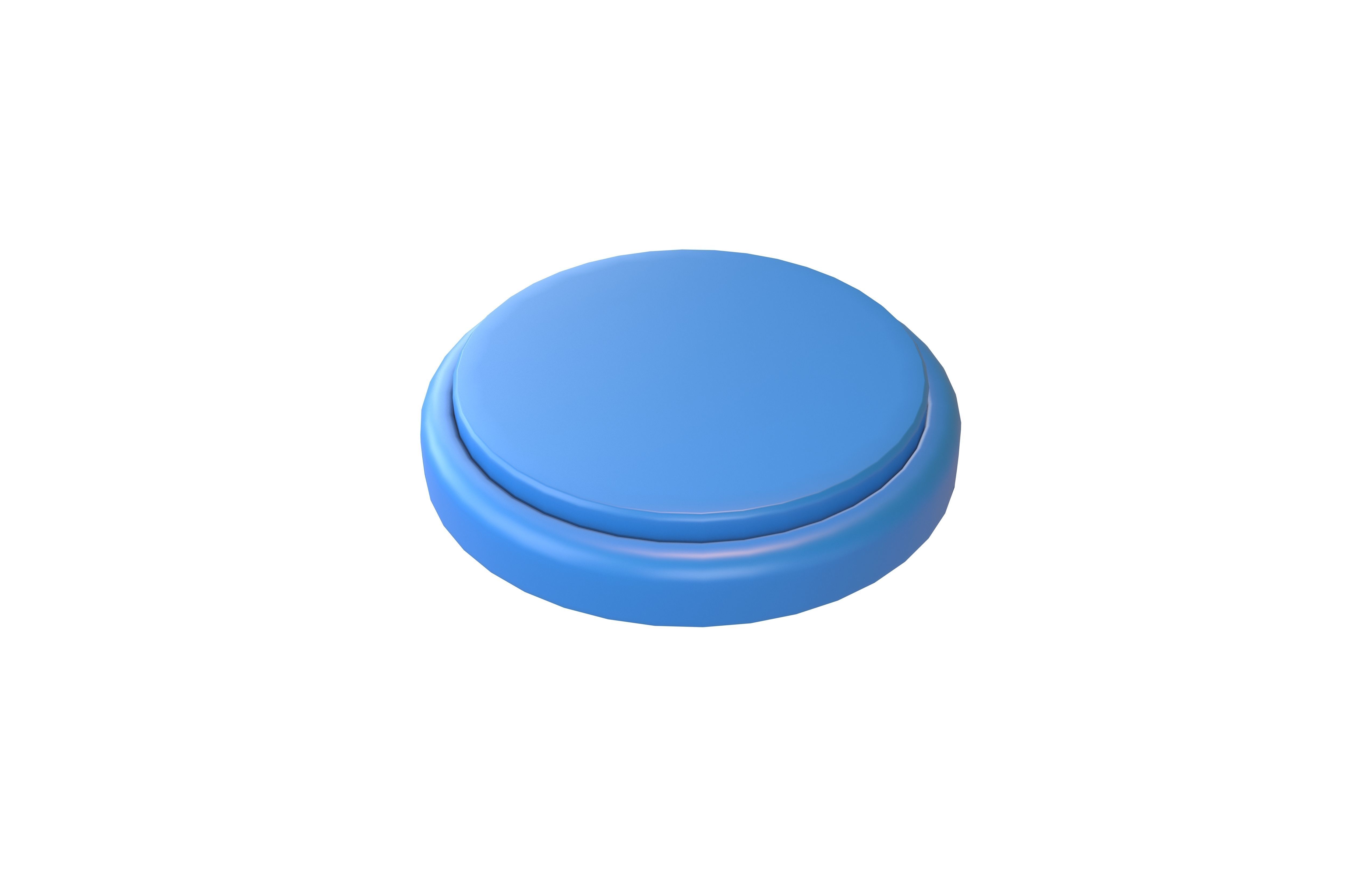 Round Button V1 002 Low-poly 3D model_3