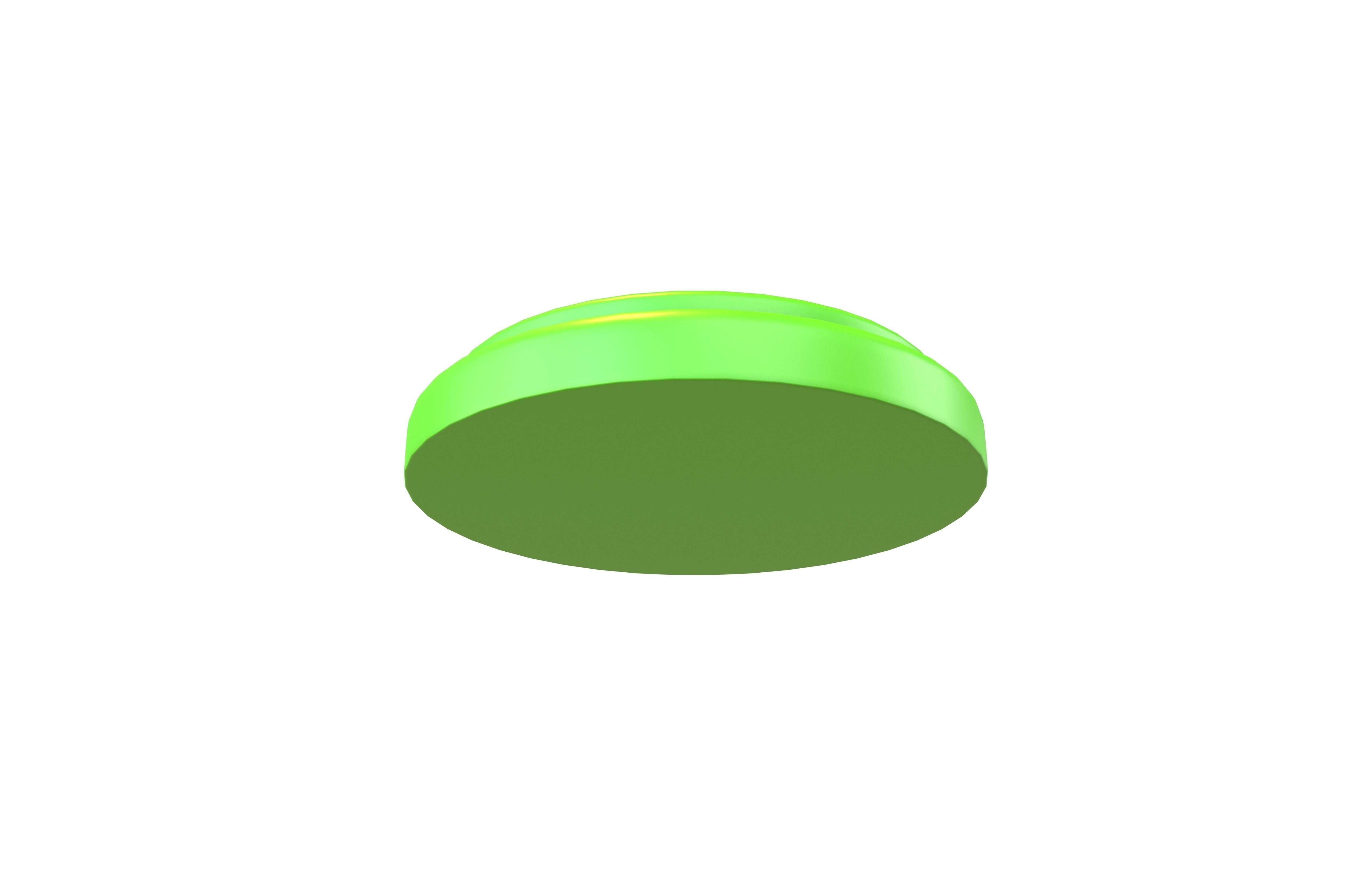 Round Button V1 003 Low-poly 3D model_3