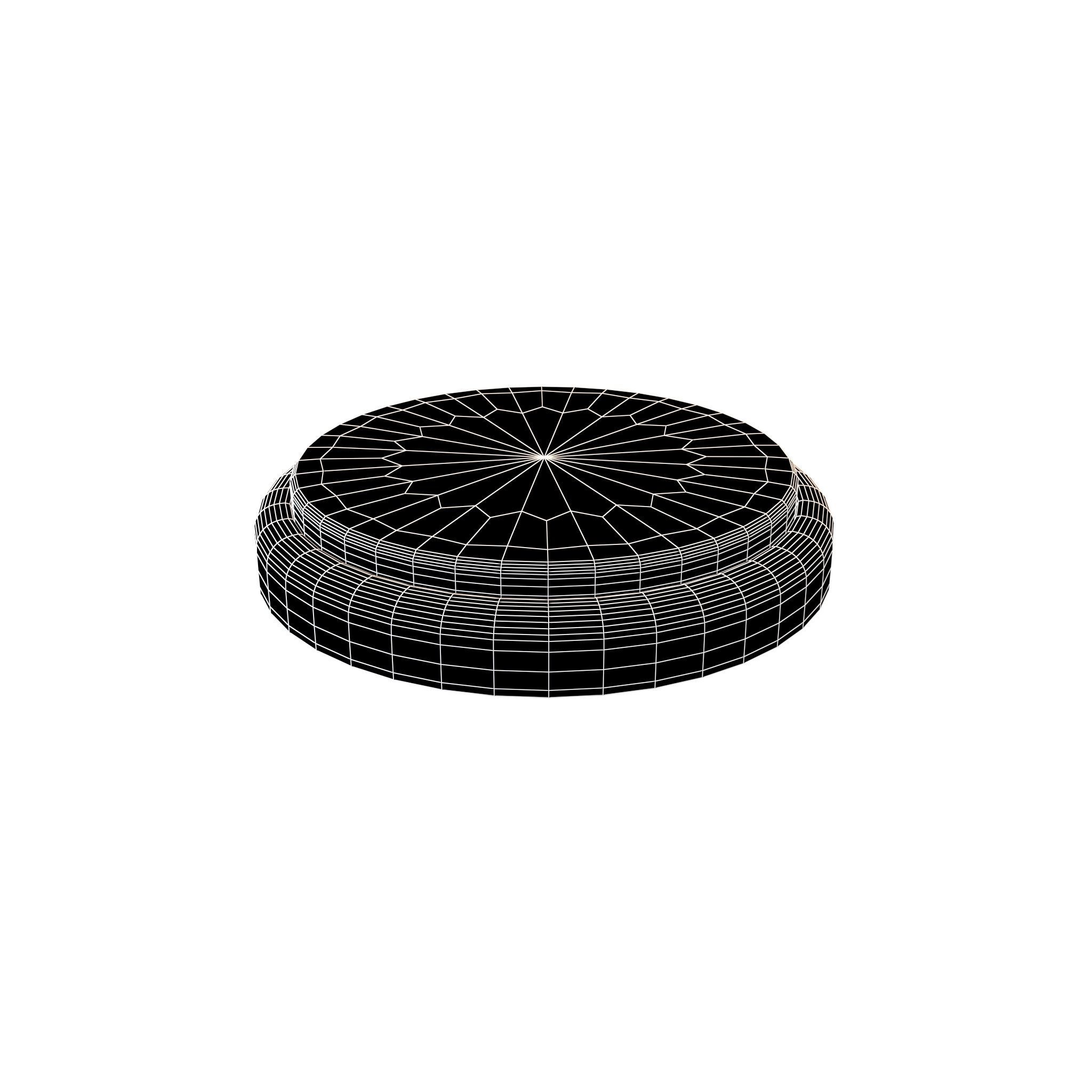 Round Button V1 004 Low-poly 3D model_5