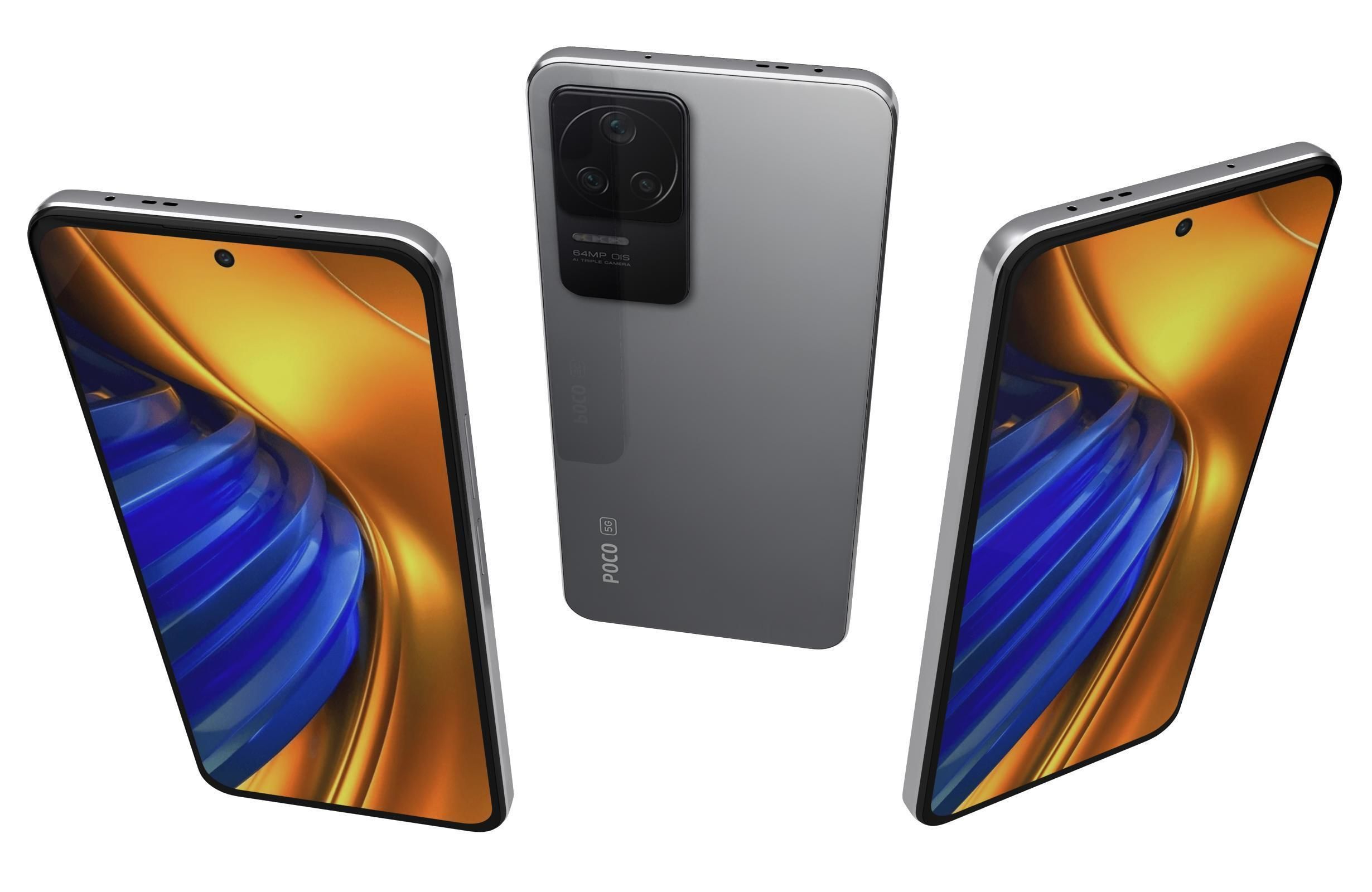 Xiaomi Poco F4 5G Silver 3D model_1