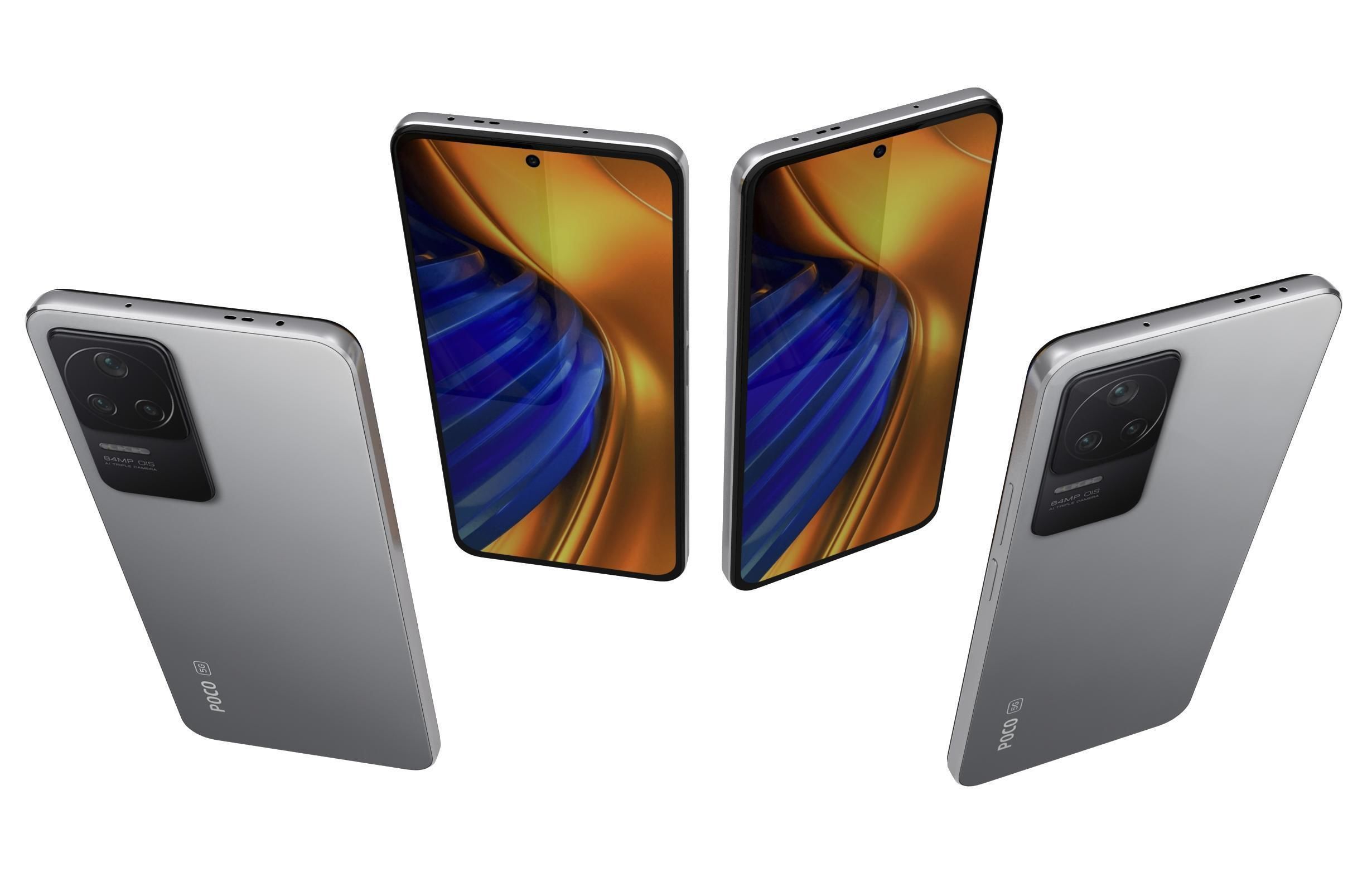 Xiaomi Poco F4 5G Silver 3D model_4